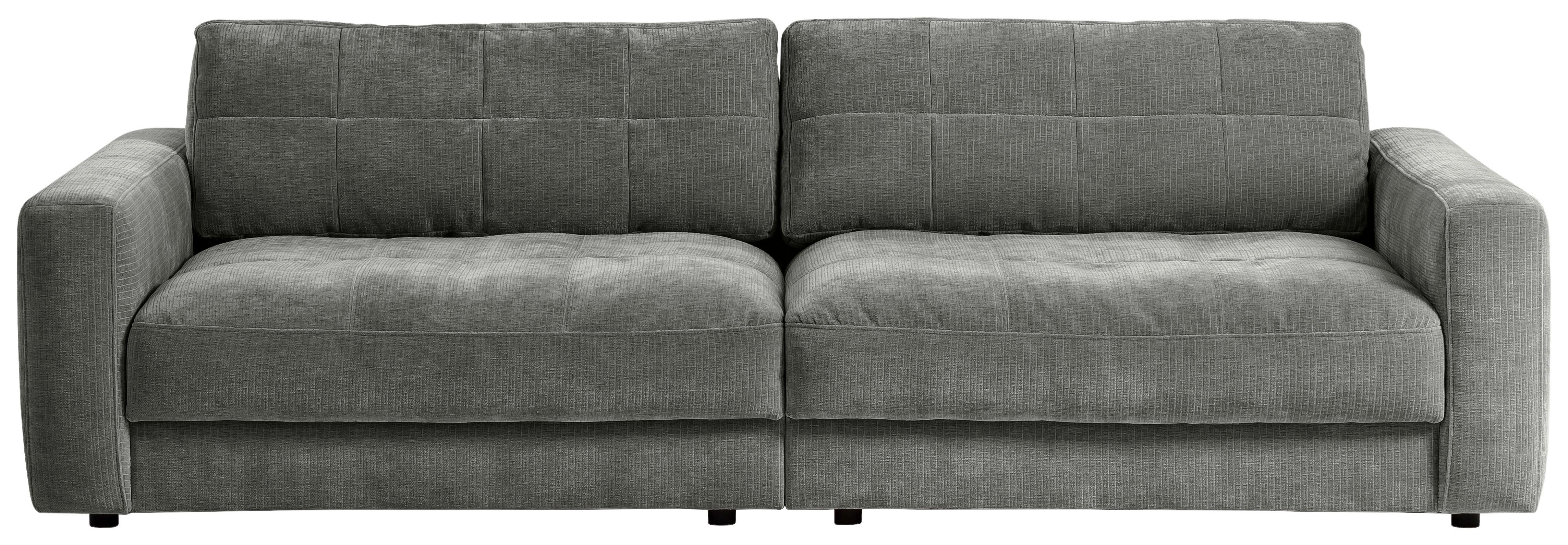 BIGSOFA BE COMFY - Schwarz/Grau, MODERN, Textil (264/83/126cm) - Trendmanufaktur