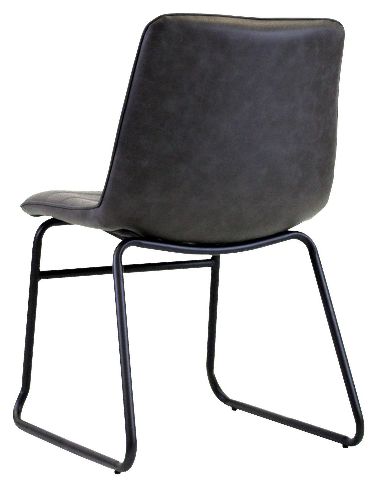 Stuhl Milan - Anthrazit/Schwarz, KONVENTIONELL, Kunststoff/Textil (48/77/56cm) - MID.YOU