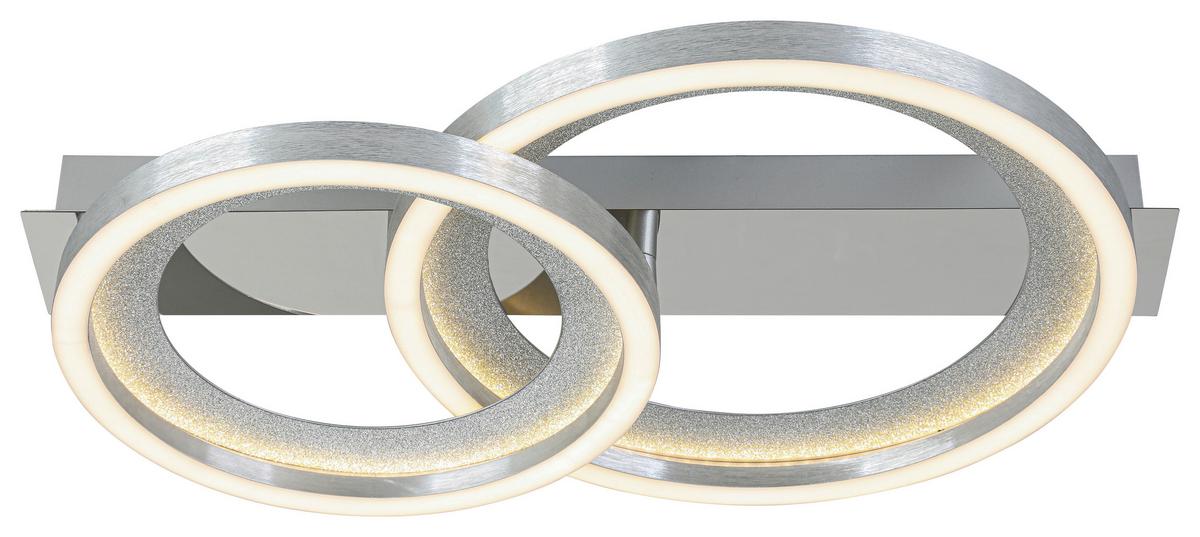 Led Mennyezeti Lámpa Calogero - krómszínű/alumíniumszínű, Basics, műanyag/fém (46/30,4/8cm) - Luca Bessoni