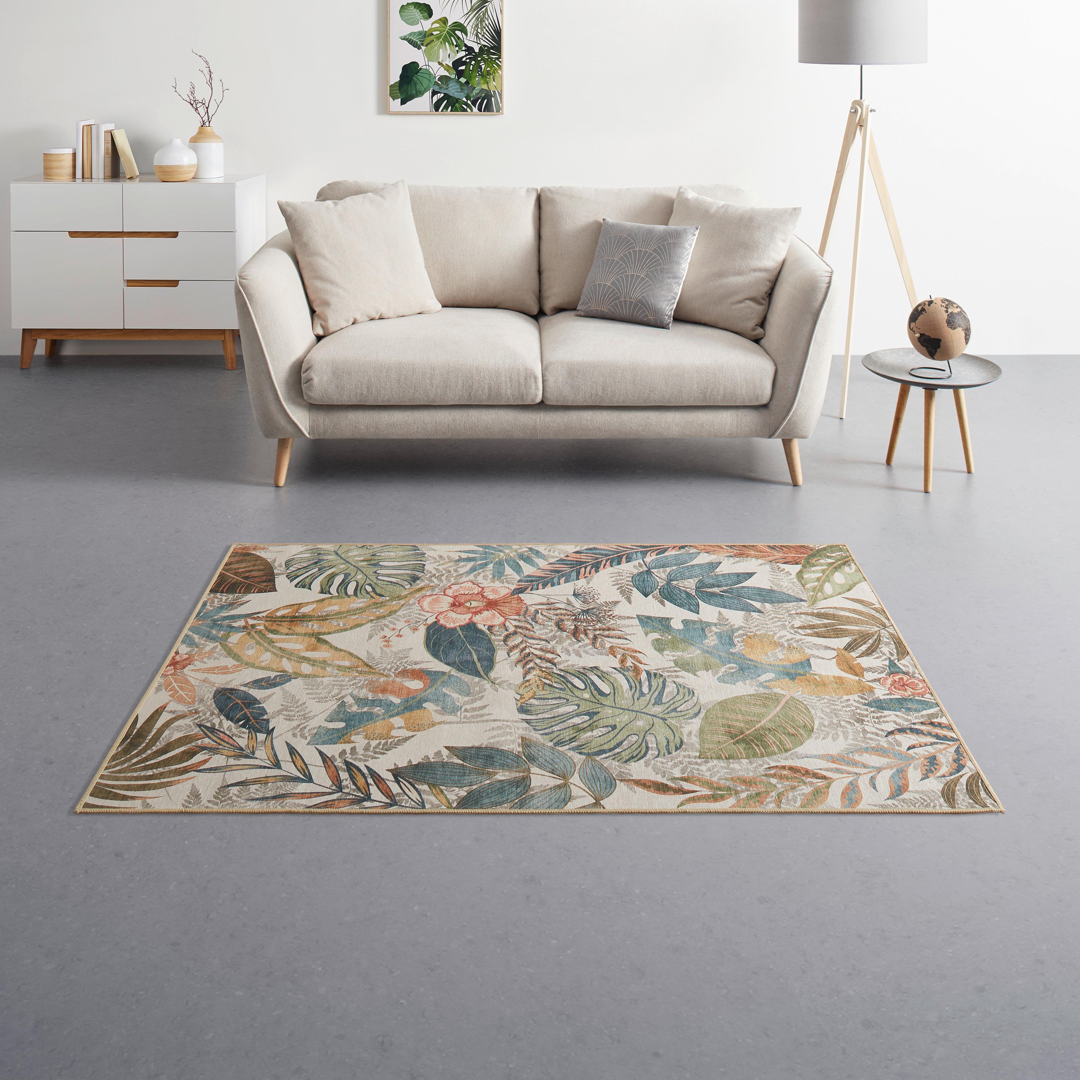KOBEREC TKANÝ NA PLOCHO Blätter 2, 160/230cm - vícebarevná, Moderní, textil (160/230cm) - Modern Living