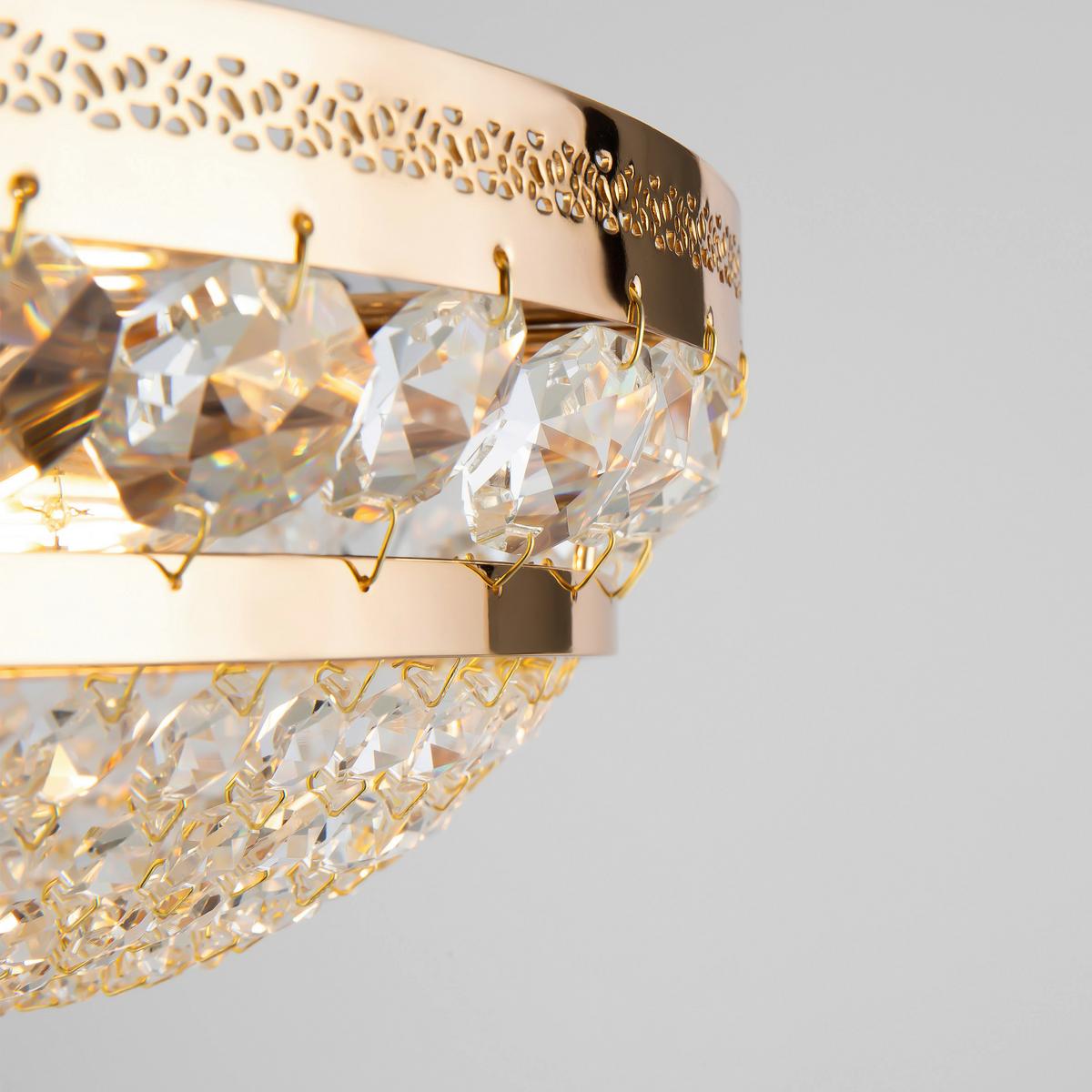 Kronleuchter Ottilia - Goldfarben, Trend, Glas/Metall (43,5/23,5/43,5cm) - MAYTONI