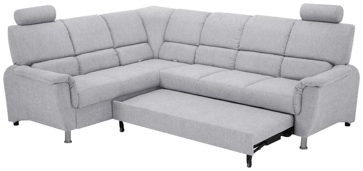 Sedačka MARSYLIA, levá, modrošedá - černá/barvy stříbra, Design, kov/dřevo (219/270cm) - MID.YOU