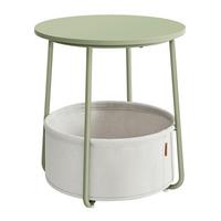 PRÍRUČNÝ STOLÍK ECO BÉŽOVÁ/ZELENÁ - biela/svetlozelená, Trend, kov/kompozitné drevo (45/50/45cm) - MID.YOU
