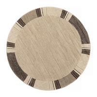 Webteppich Palazzo Lobo Braun/Beige Rund Ø 200 cm - Beige/Braun, KONVENTIONELL, Textil (200cm) - Novel