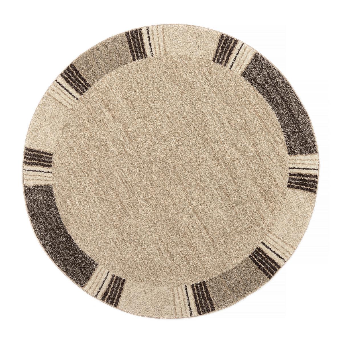 Webteppich Palazzo Lobo Braun/Beige Rund Ø 200 cm - Beige/Braun, KONVENTIONELL, Textil (200cm) - Novel
