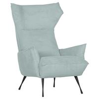 Ohrensessel Lorris - Schwarz/Mintgrün, KONVENTIONELL, Textil (83/110/92cm) - MID.YOU