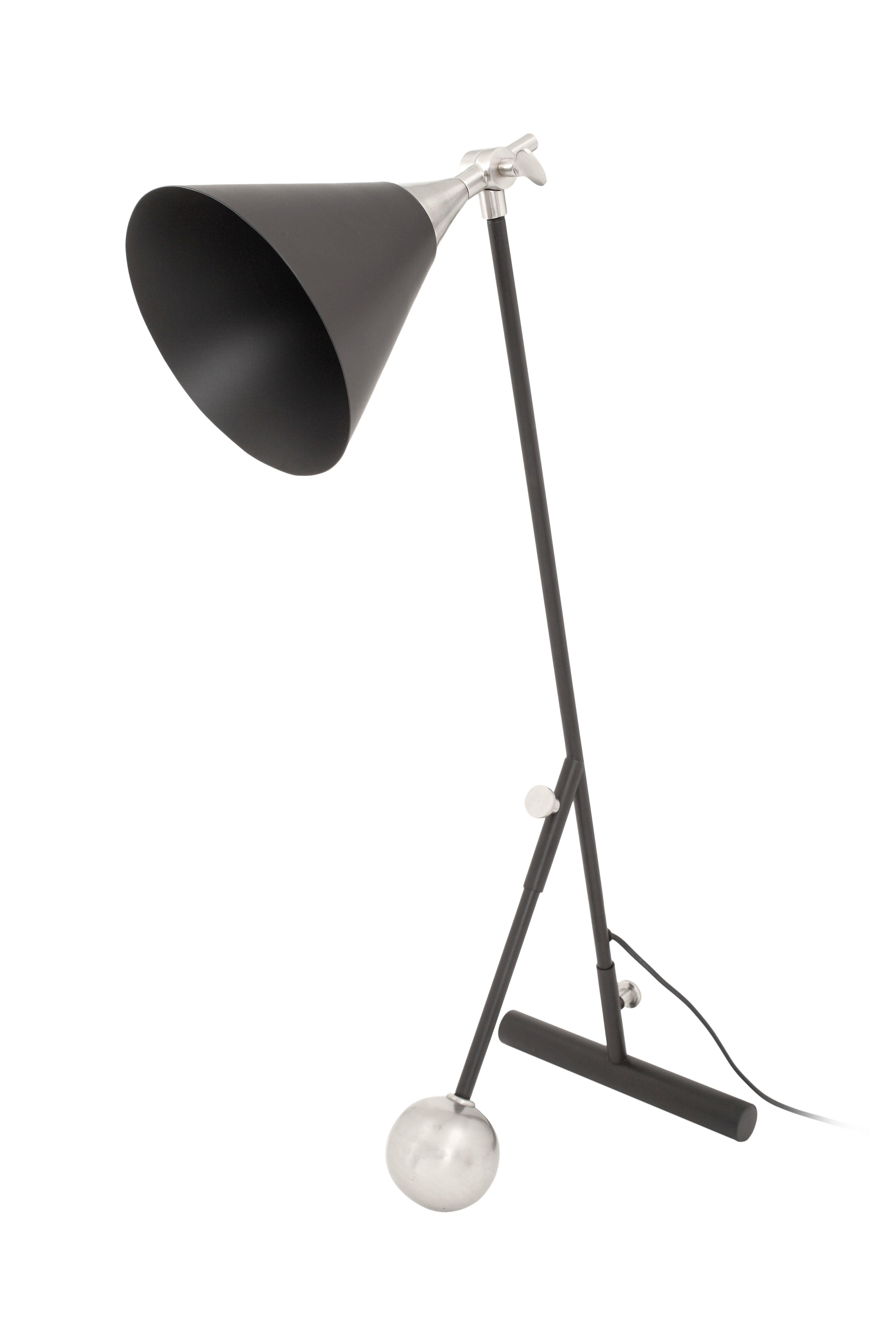 STEHLEUCHTE Schwarz/Gold, E27, 25W - Goldfarben/Schwarz, Design, Kunststoff/Stein (23/76/32cm) - Kayoom