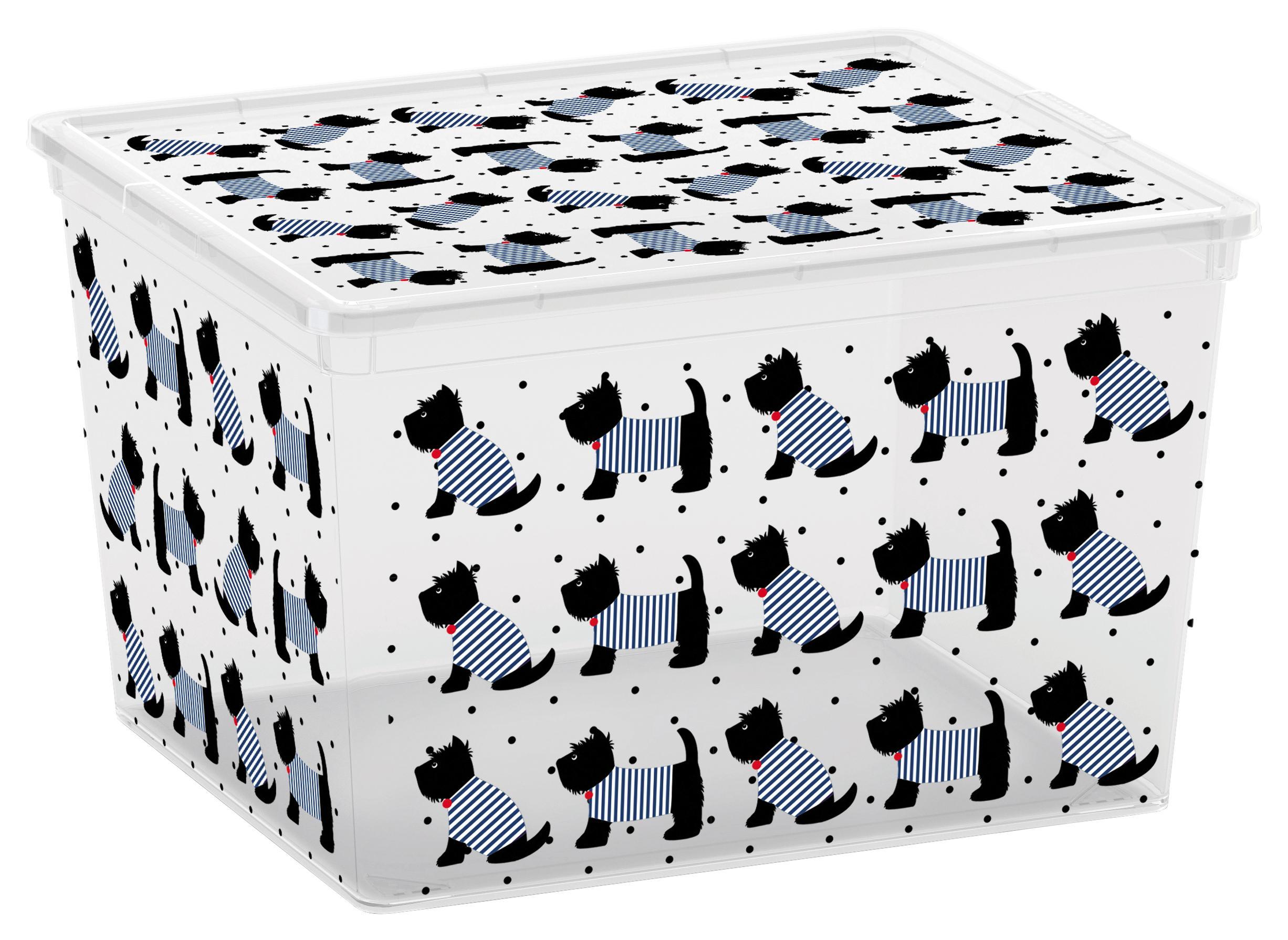 Tárolódoboz Kutya - Színes/Átlátszó, Műanyag