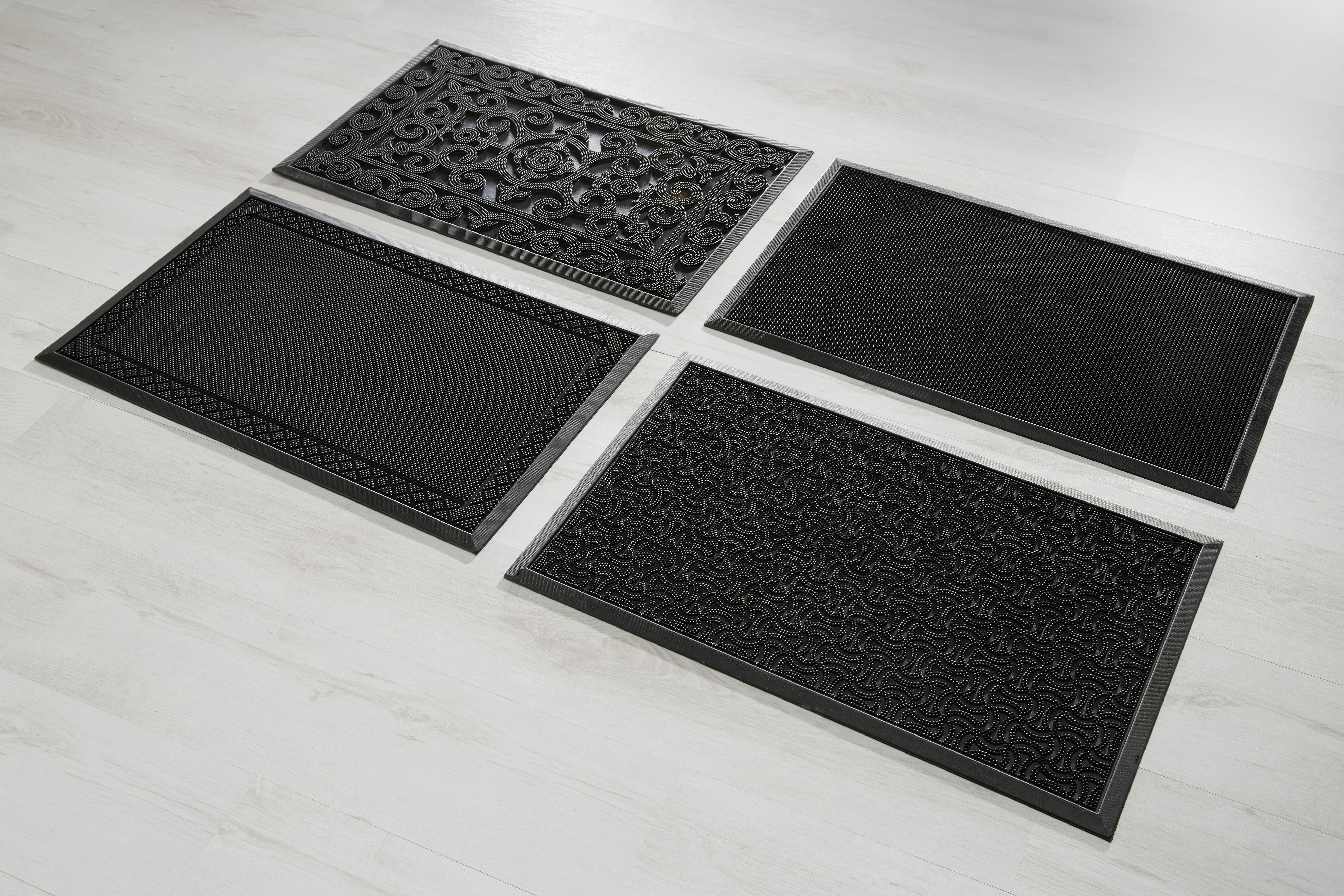 Rohožka Linus, 60/80cm, Čierna - čierna, plast (60/80cm) - Modern Living