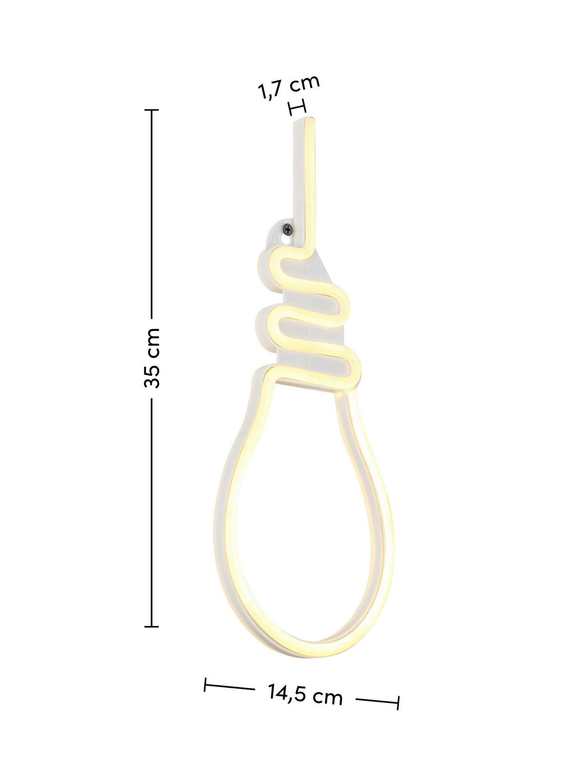 LED-Dekoleuchte Eloise - Weiß, KONVENTIONELL, Kunststoff (35/14,5/1,7cm) - Luca Bessoni