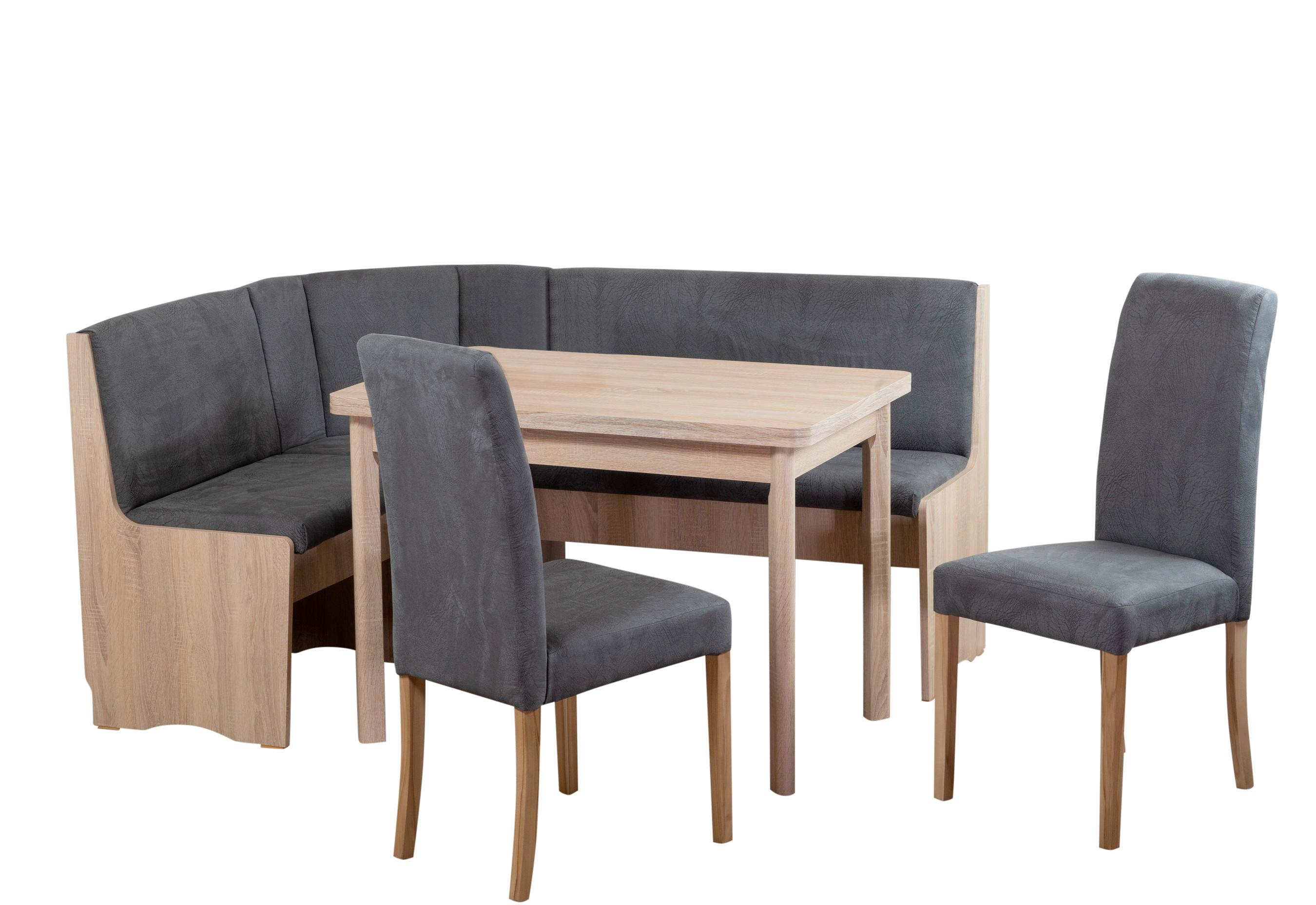 Eckbankgruppe Duisburg Pedusa Titanic Grau/Eiche D. B: 125cm - Grau/Sonoma Eiche, KONVENTIONELL, Holz/Holzwerkstoff (125/89/165cm) - MID.YOU