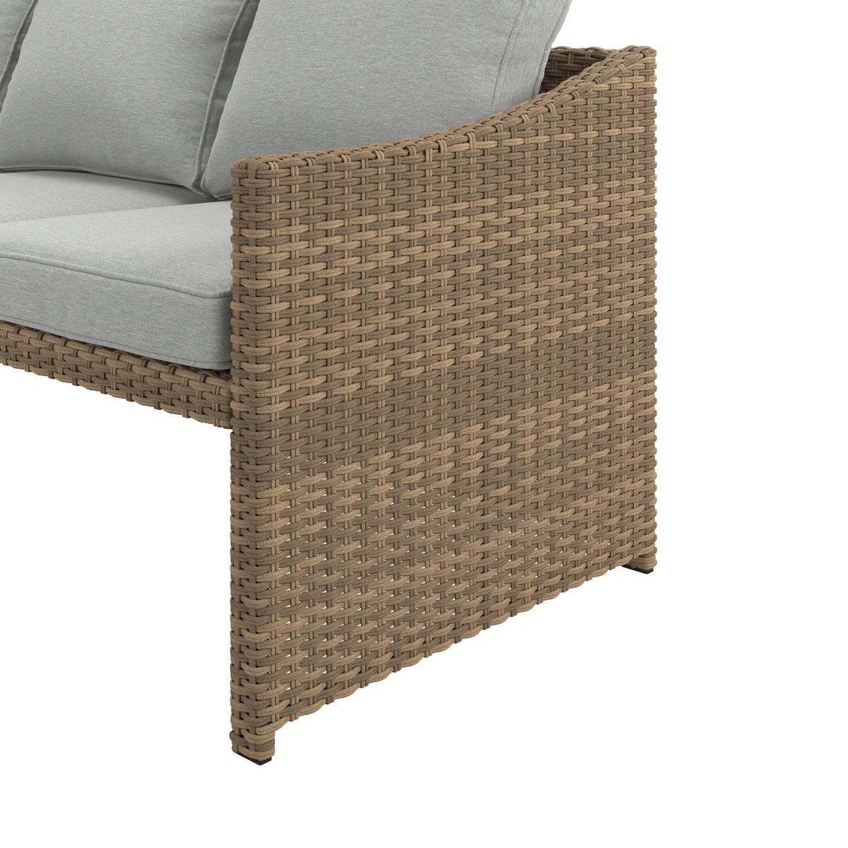 Loungegarnitur Bellagio - Gelb/Grau, MODERN, Kunststoff/Textil (178/67,5/67,5cm) - Beldano