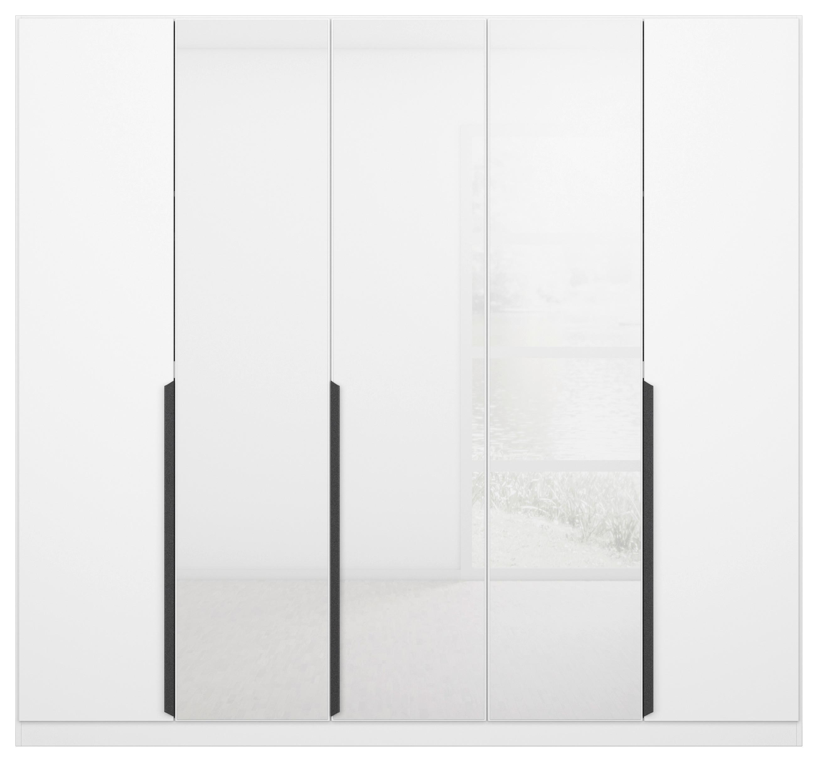 Drehtürenschrank Artemis B: 225 cm Weiß - Weiß Hochglanz/Weiß, MODERN, Glas/Holzwerkstoff (225/210/54cm) - Rauch Möbel