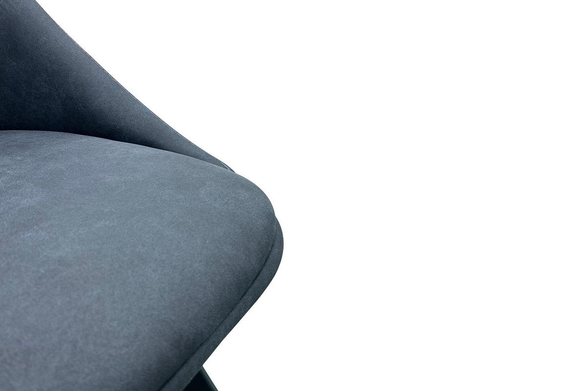 Esszimmerstuhl Jasper Anthrazit, Schwarz 2er Set - Anthrazit/Schwarz, Design, Textil/Metall (55/83/59cm) - MID.YOU