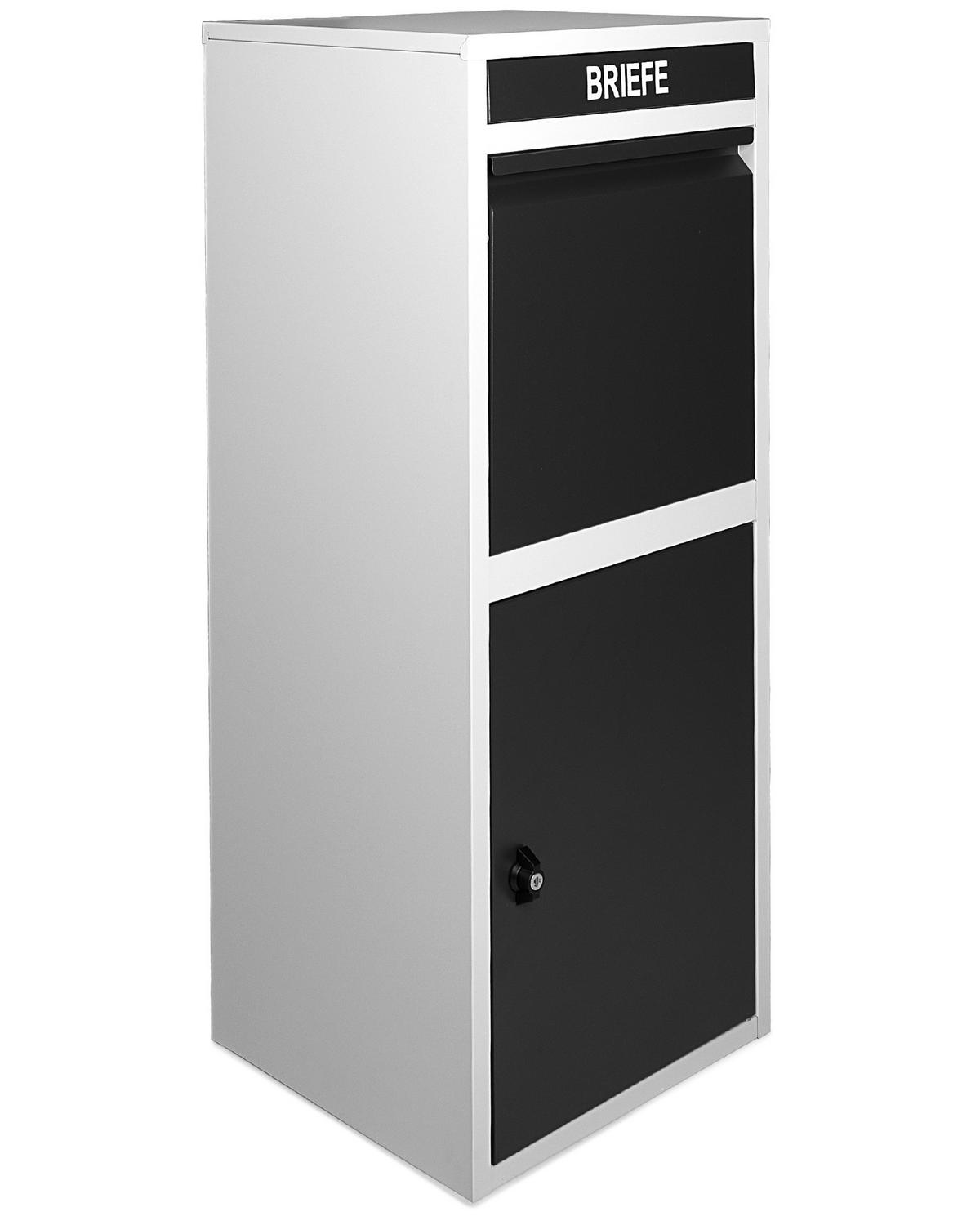 Paketbox Mit 2 Schlüsseln H: 103 Cm - Schwarz/Grau, Basics, Metall (41/103/38cm)