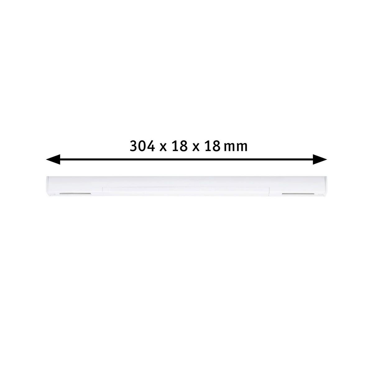 Schienensystem-Einspeiser 95667 Urail Zb Mittelein. - Chromfarben, Basics, Kunststoff (30,4/1,8/2,1cm) - Paulmann