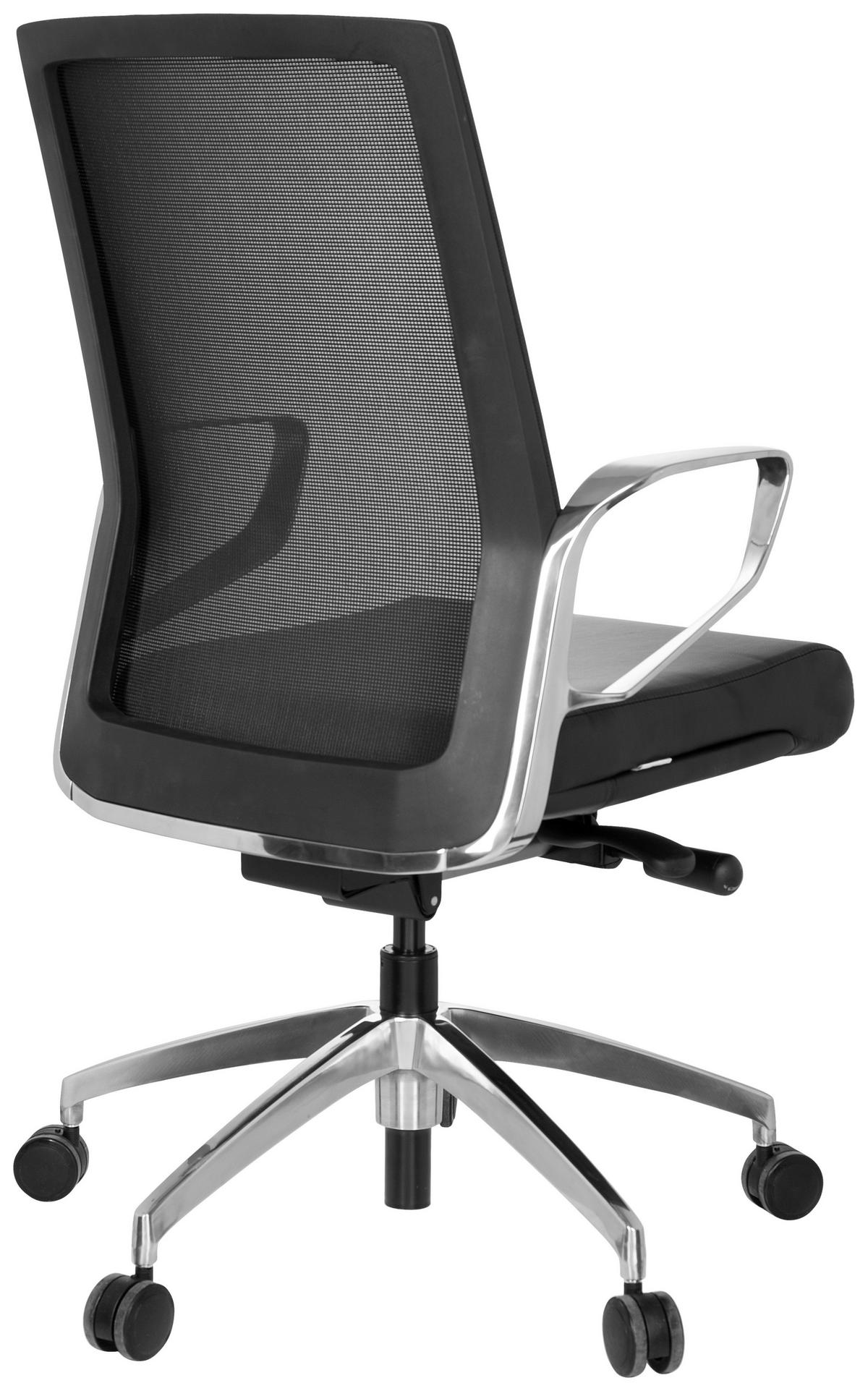 Drehstuhl Provider Net Schwarz - Schwarz, MODERN, Kunststoff/Textil (57/110/50cm) - MID.YOU