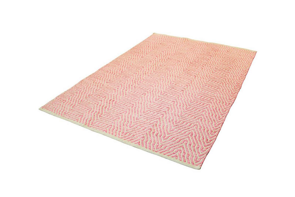 Flachwebteppich Aperitif Pink, 160x230 cm - Pink, LIFESTYLE, Textil (160/230cm)