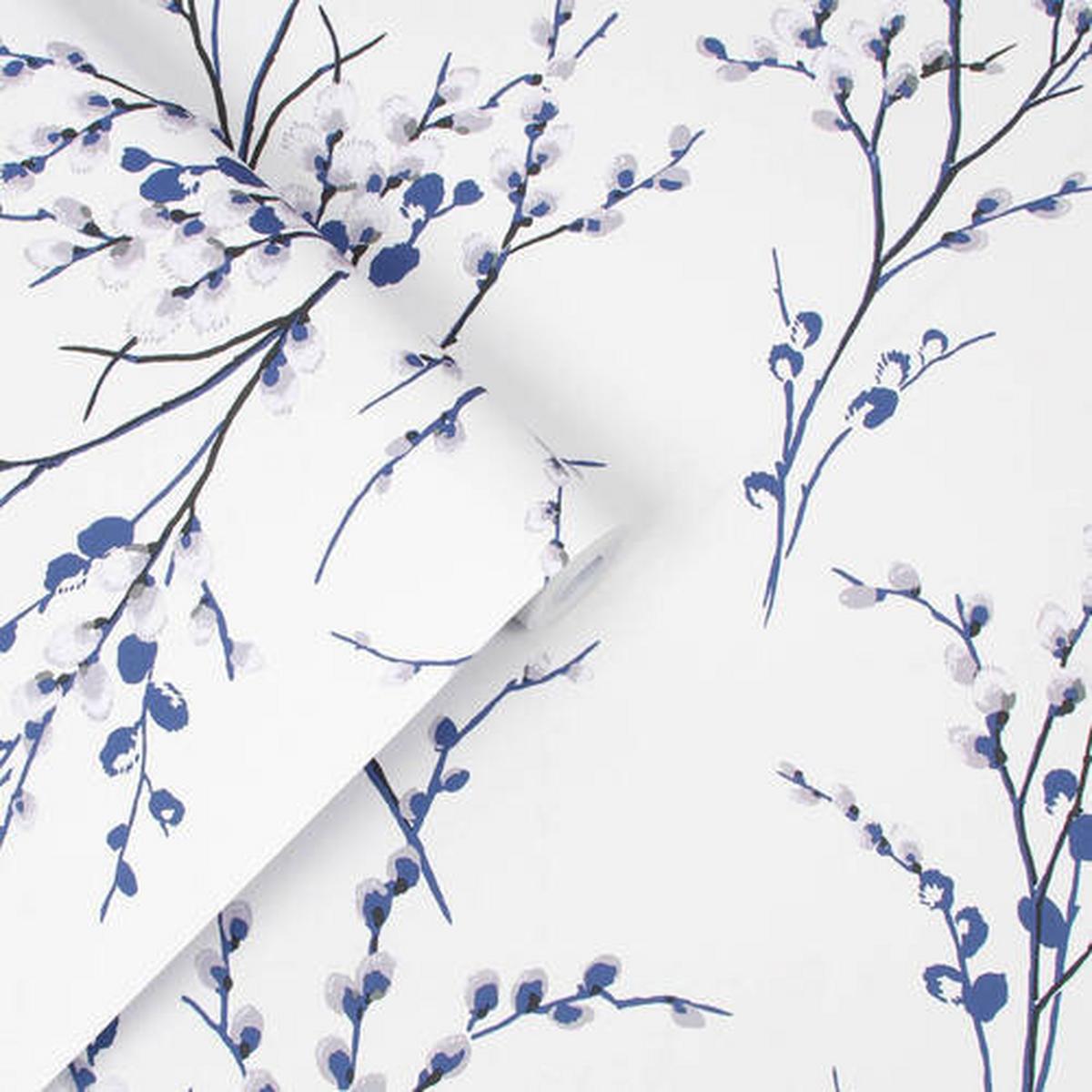 Vliestapete 113360 - Blau/Weiß, Basics, Papier/Kunststoff (52/1000cm)
