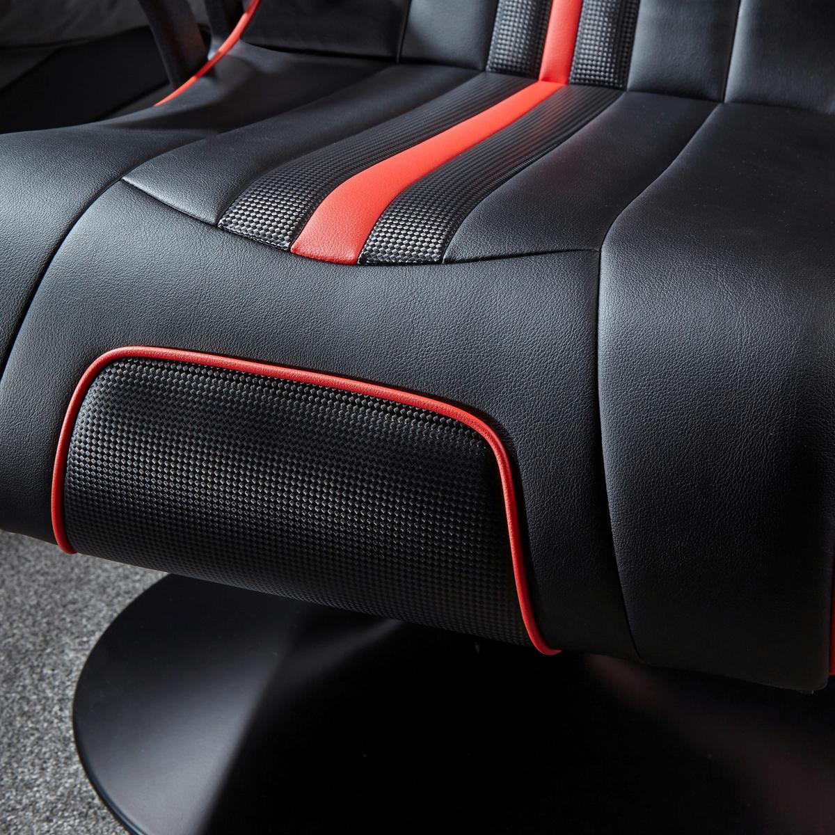 Gamingsessel Torque 2.1 - Rot/Schwarz, MODERN, Textil (63/103,5/70cm) - X Rocker