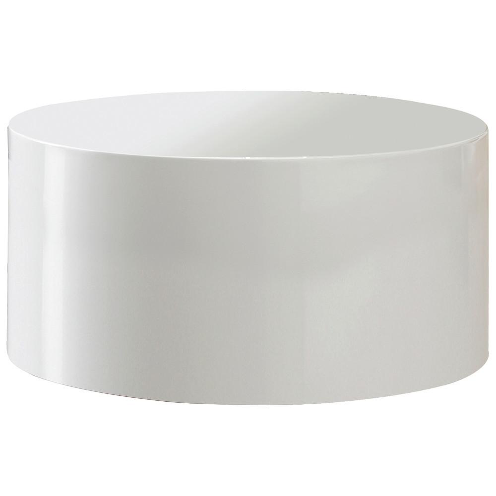 Couchtisch Weiß Hochglanz L: 60 cm - Weiß Hochglanz, Design, Holzwerkstoff (60/30cm) - Livetastic