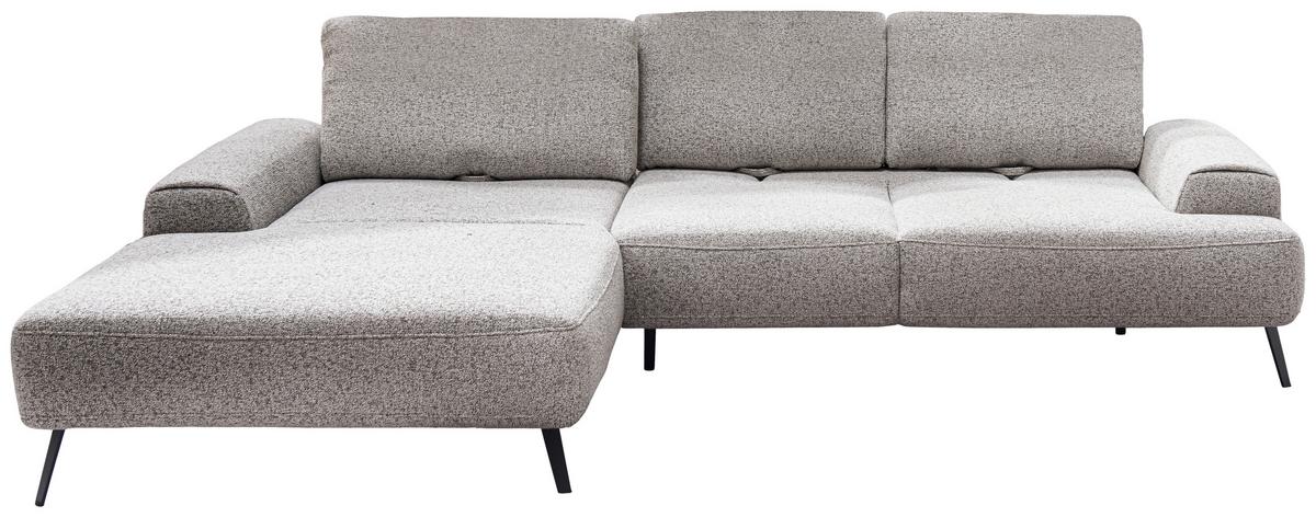 Ecksofa Astoria Beige S: 178x305 cm - Beige/Schwarz, Design, Textil (178/305cm) - Livetastic
