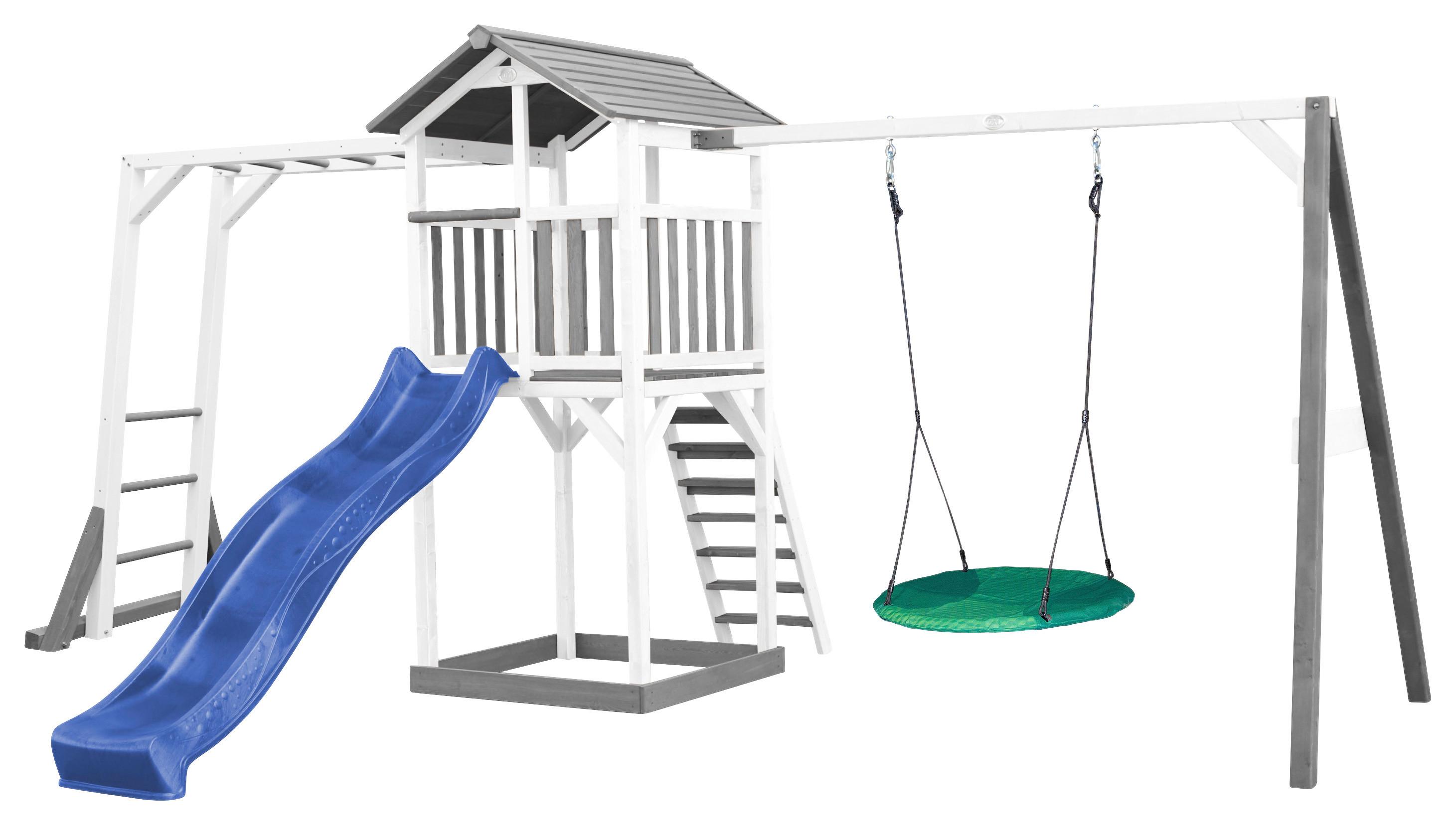 Spielturm A025.133.32 - Blau/Weiß, KONVENTIONELL, Holz (519/242/349cm) - Ambia Garden