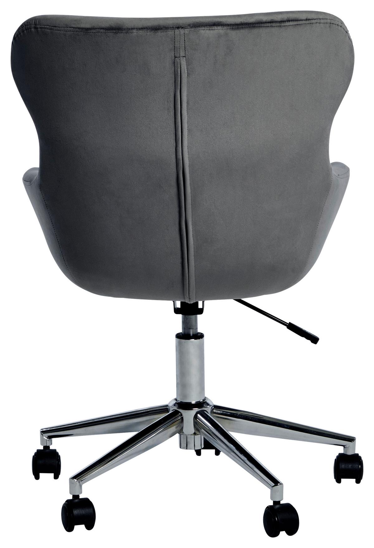 Drehstuhl Club Worx - Chromfarben/Grau, MODERN, Kunststoff/Textil (57/62/83-93cm) - Livetastic