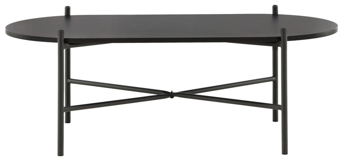 Couchtisch Pueblo - Schwarz, Design, Holzwerkstoff/Metall (120/60/45cm) - Livetastic