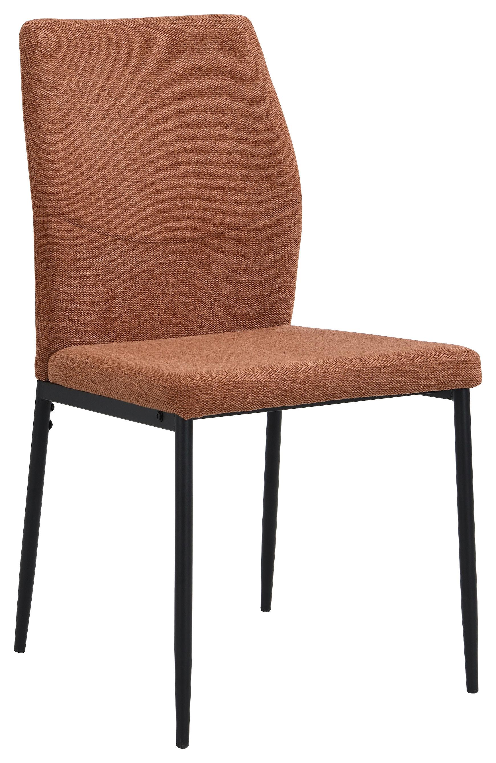 Vierfußstuhl Augusta Webstoff Braun - Schwarz/Braun, KONVENTIONELL, Textil/Metall (45/87/56.5cm)