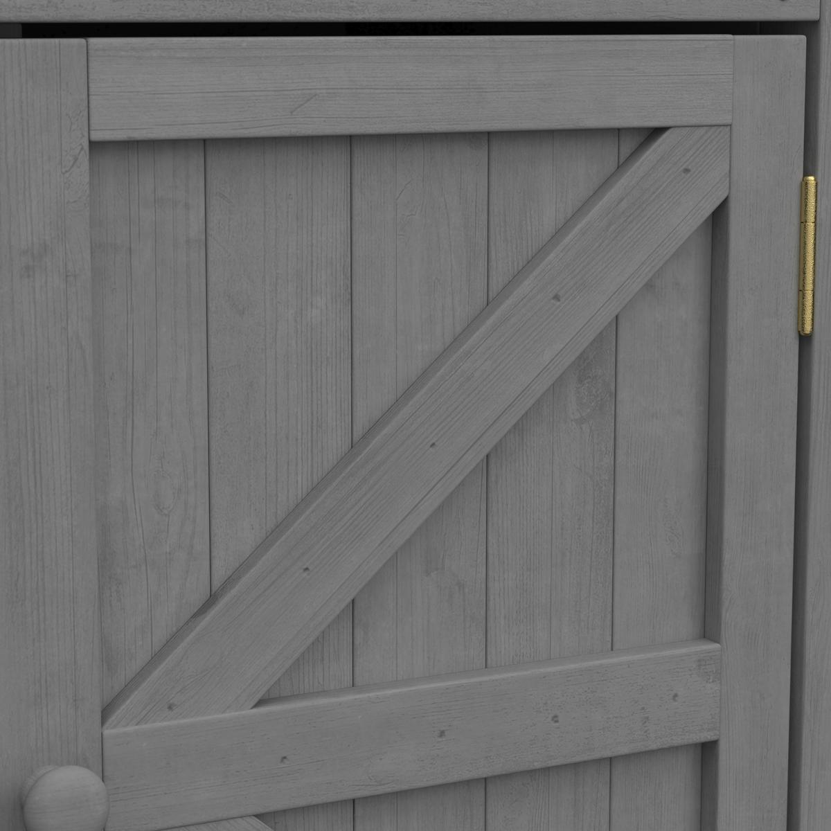 SKŘÍŇ JADA - šedá, Moderní, kov/dřevo (128/92/47cm) - Bessagi Garden