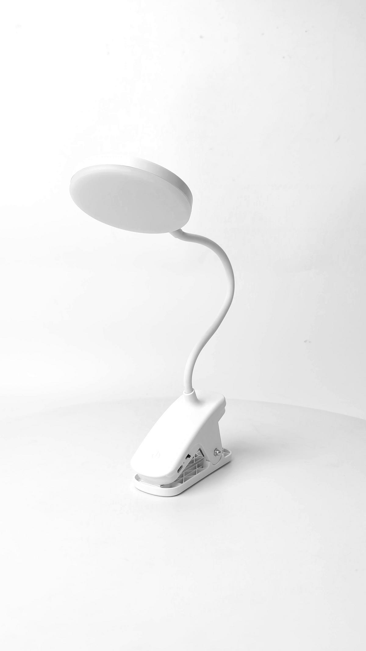 Íróasztallámpa Lida - fehér, Modern, műanyag/fém (12/10/45cm) - Luca Bessoni