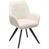 Armlehnstuhl Kimberly Beige, Gepolstert - Beige/Schwarz, LIFESTYLE, Textil/Metall (57/84/60cm) - MID.YOU