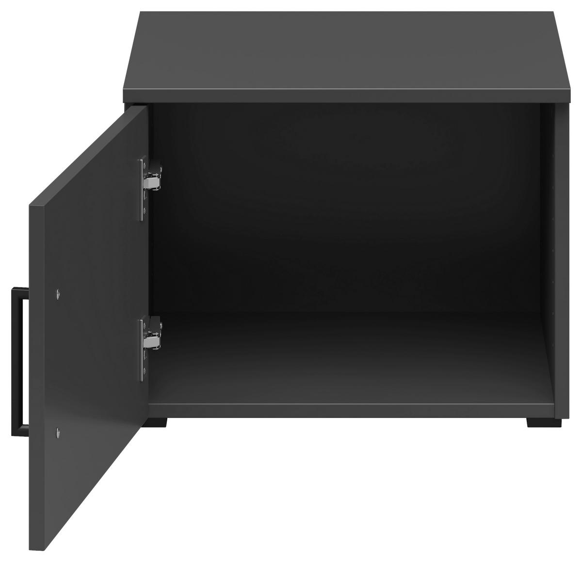 Nadstavec na skriňu MULTISTAURAUM š: 45 cm - čierna/grafitová, Modern, kompozitné drevo/plast (45/35/40cm)