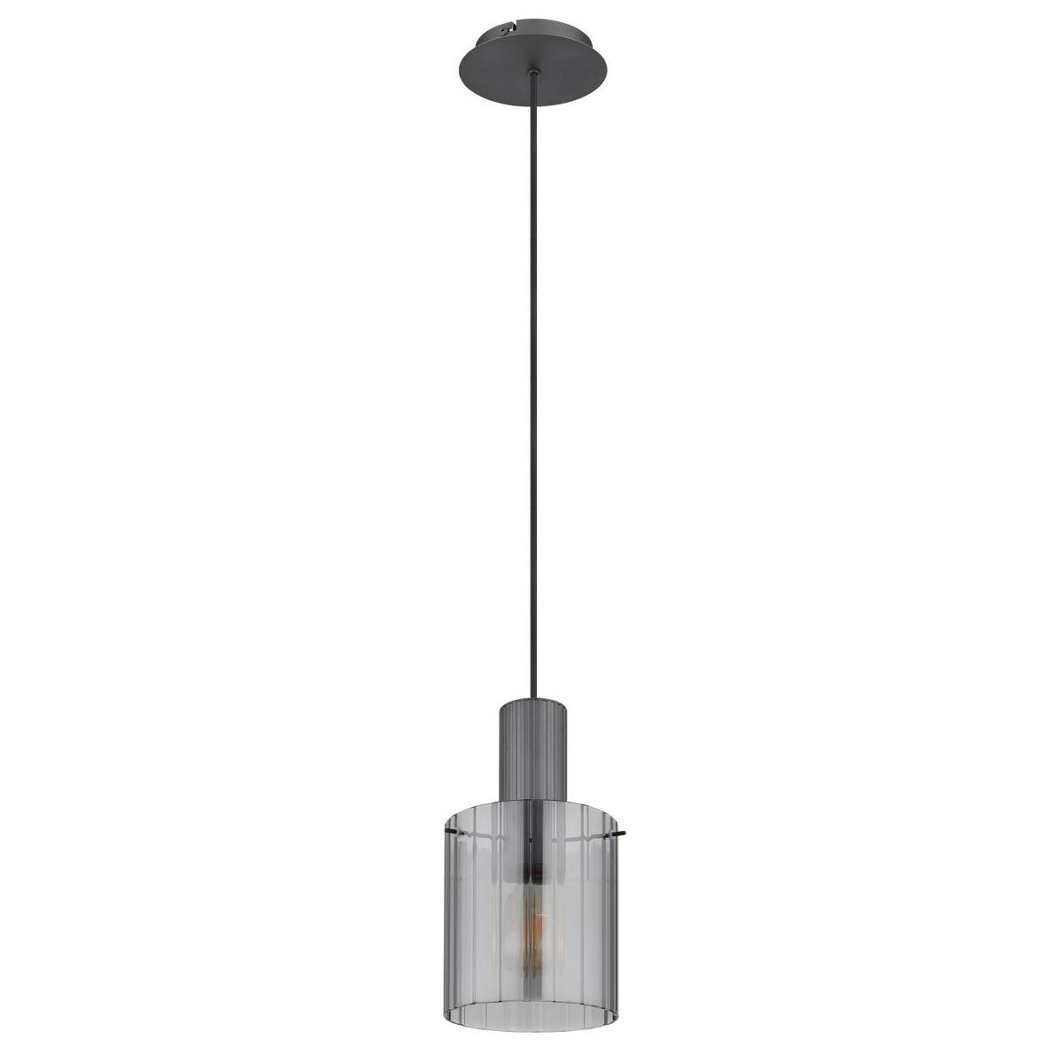 Hängeleuchte 15904hs - Dunkelgrau, Basics, Glas/Metall (18/120cm) - Globo