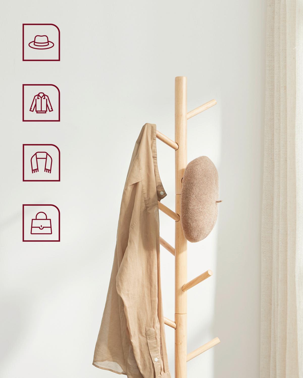 Kleiderständer Ecru B: 47cm - Ecru, Basics, Holzwerkstoff (47/175/47cm)