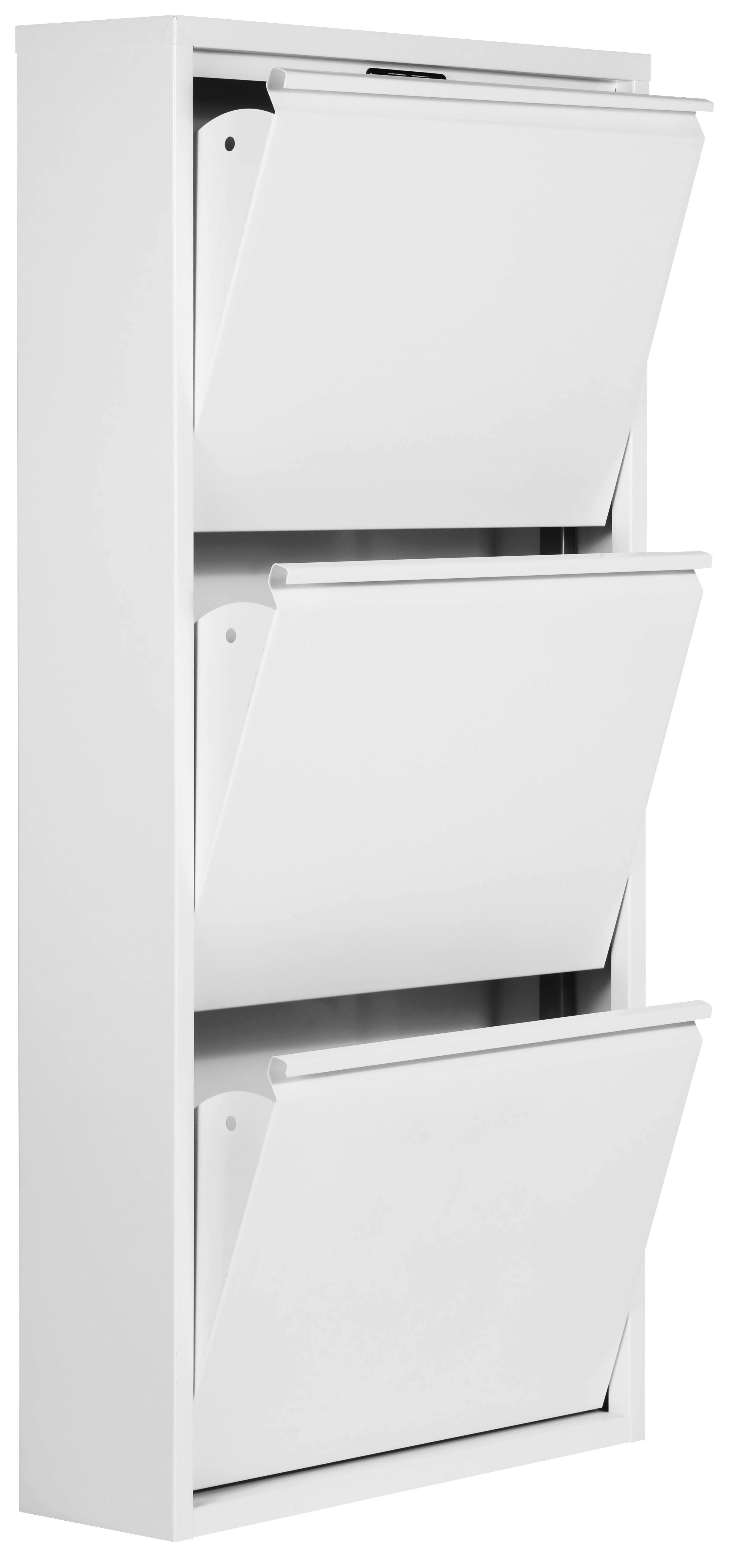 Schuhschrank Casa Weiß Metall 3 Klappen B: 50 cm