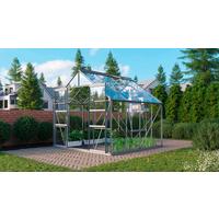 Gewächshausbausatz Meridian 2 6700 6,7 M2 Metall/Kunststoff - Alufarben, Basics, Kunststoff/Metall (257/231,8/258cm)