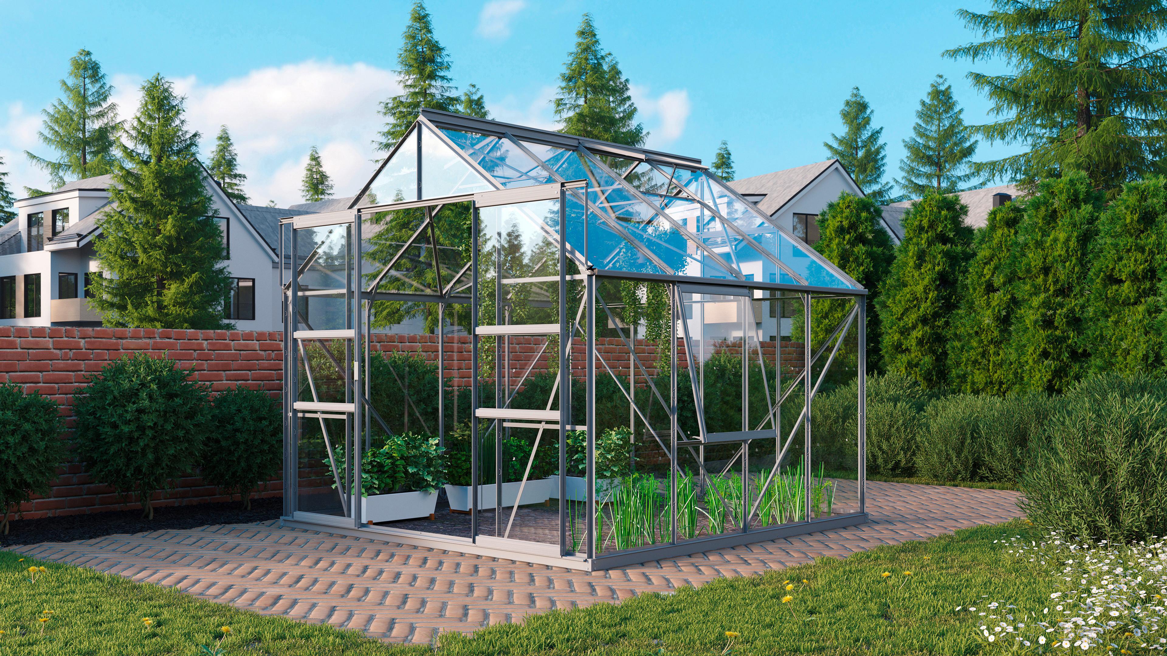 Gewächshausbausatz Meridian 2 8300 8,3 M2 Kunststoff/metall