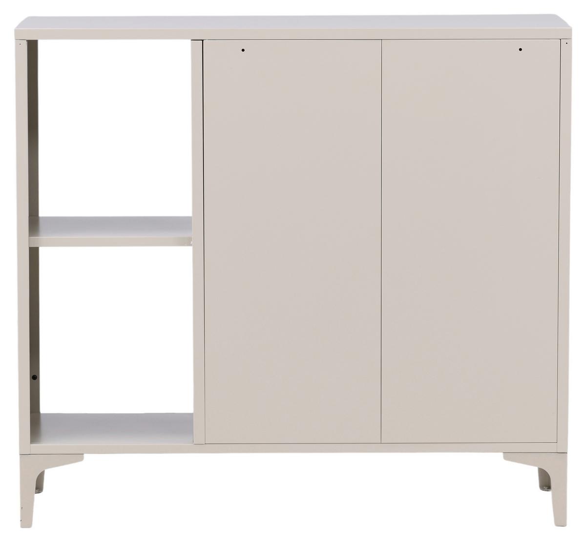 Sideboard Piring - Beige, Design, Metall (110/100/42cm) - Livetastic
