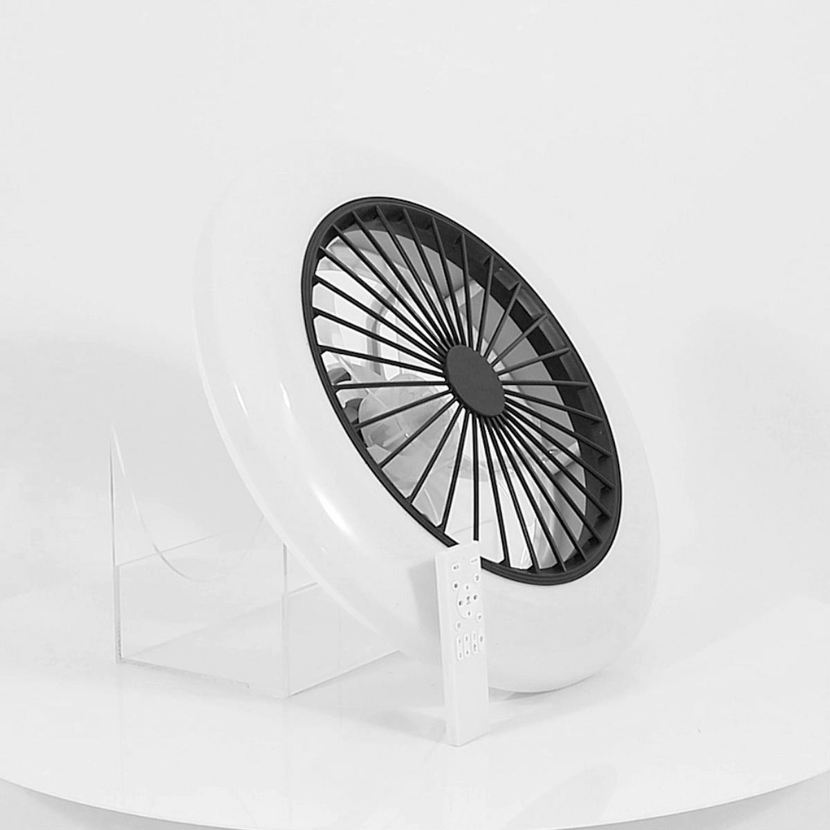 Deckenventilator Pascal Weiß 4 Flügel - Transparent/Schwarz, MODERN, Kunststoff/Metall (50/16cm) - Luca Bessoni