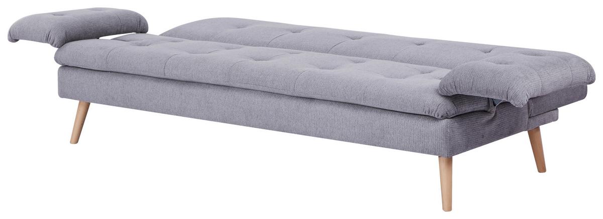 Schlafsofa Armano Grau B: 190 Cm - Naturfarben/Grau, Basics, Holz/Textil (190/83/87cm) - P & B