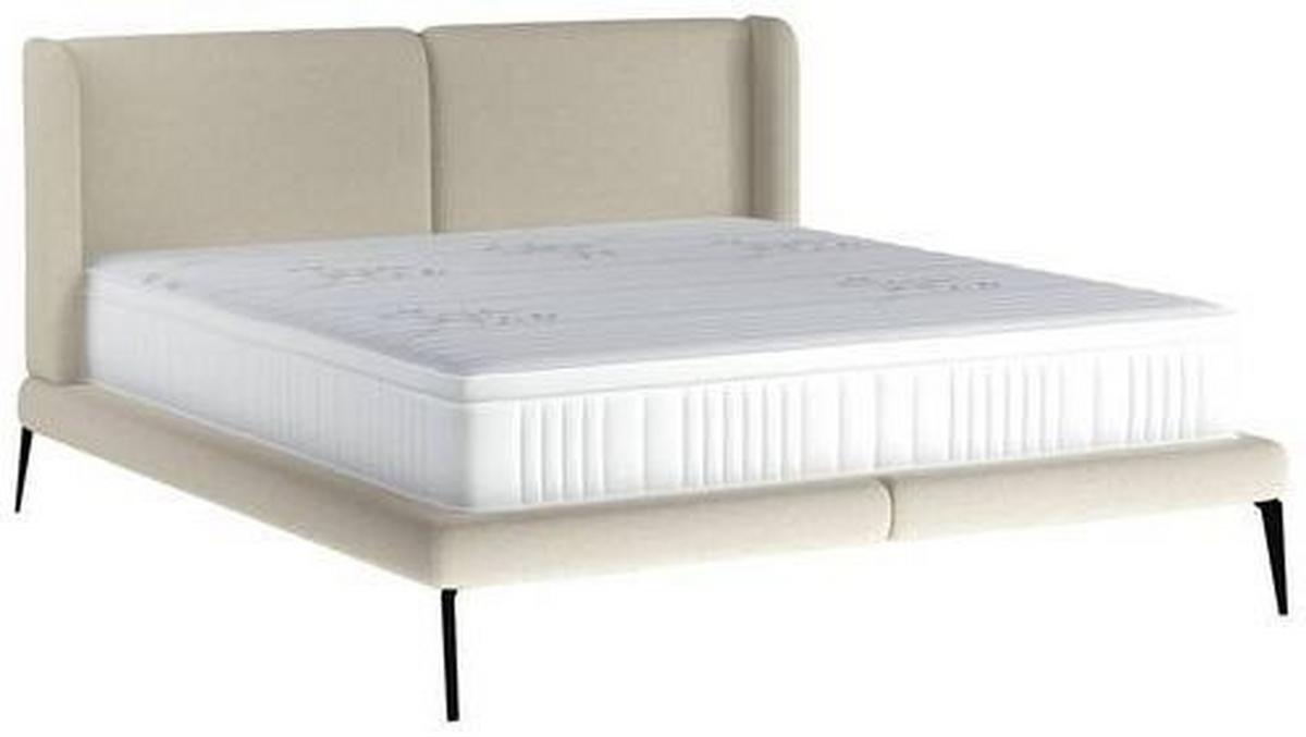 Polsterbett Tessina Now Or Never - Creme/Schwarz, MODERN, Textil (180/200cm) - Livetastic