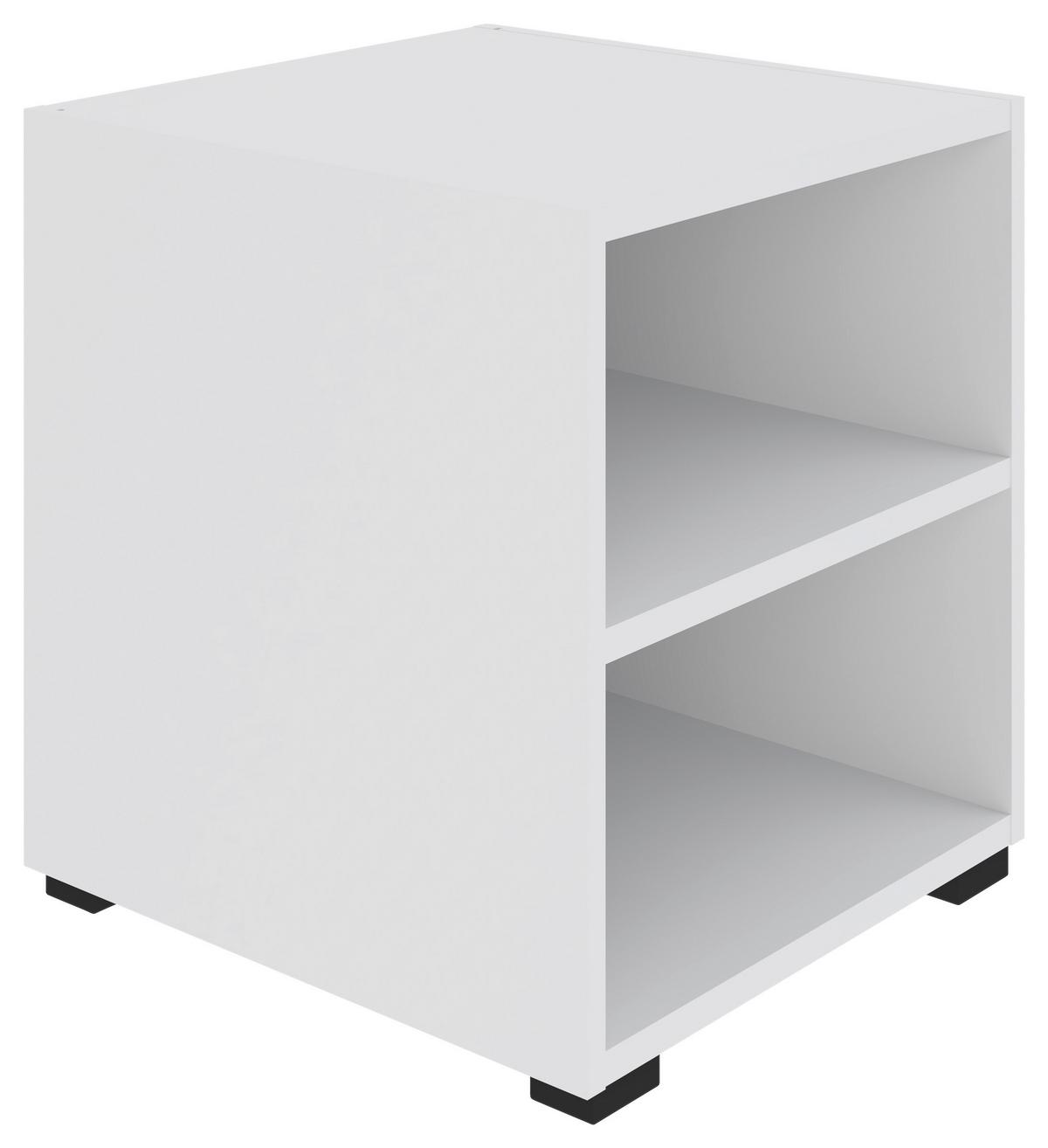 REGÁL UNIT-ELEMENTS MINI - bílá/černá, Moderní, kompozitní dřevo (45,6/44,8/40cm) - Ondega