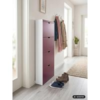 SCHUHKIPPER VIOLA - Violett/Weiß, Basics, Holzwerkstoff/Metall (16/51/138cm)