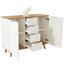 Komoda Turin 3 - farby dubu/biela, Moderný, kompozitné drevo (120/87/40cm) Komoda Turin 3 - farby dubu/biela, Moderný, kompozitné drevo (120/87/40cm)