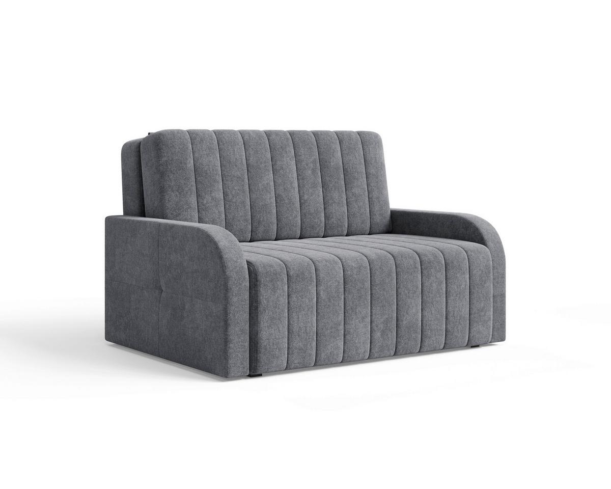 Schlafsofa Alaska Anthrazit, B: 141 cm - Anthrazit/Schwarz, Design, Textil (141/90/104cm) - MID.YOU