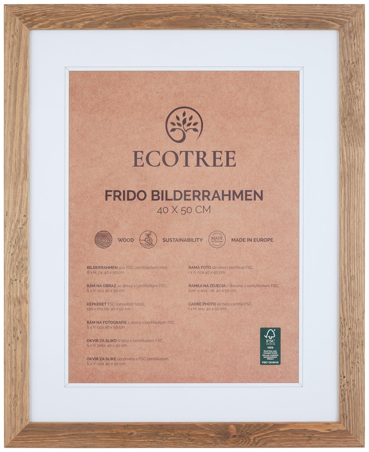 Rám na obrazy Frido, 40/50cm - přírodní barvy, Romantický / Rustikální, dřevo (45,7/55,7/1.3cm) - ecoTree