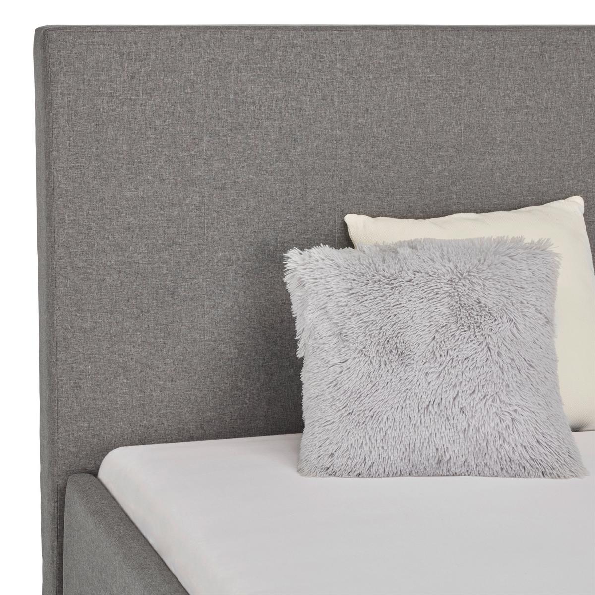 Čalouněná postel BILLY 120/200 cm, tmavě šedá - černá/tmavě šedá, Konvenční, dřevo/textil (120/200cm) - Mömax