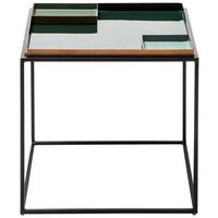 Beistelltisch Famosa 460 Dunke/Hellgrün B: 40 cm - Dunkelgrün/Schwarz, Design, Metall (40/40/40cm) - Kayoom
